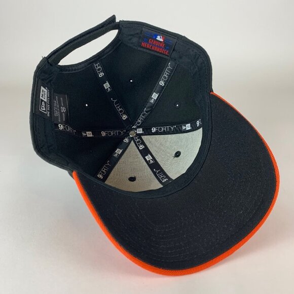 San Francisco Giants MLB Black Orange New Era 9Forty Strapback Hat - Picture 4 of 6